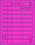 1,000 Fluorescent Pink Laser Only sheets with Permanent adhesive
