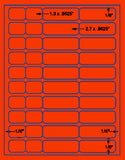 1,000 Fluorescent Red Laser Only sheets with Permanent adhesive