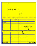 1,000 Fluorescent Yellow Laser Only sheets with Permanent adhesive