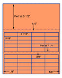 1,000 Fluorescent Orange Laser Only sheets wtih Permanent adhesive