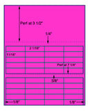1,000 Fluorescent Pink Laser Only sheets with Permanent adhesive