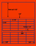 1,000 Fluorescent Red Laser Only sheets with Permanent adhesive
