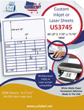 US3745-21/16''x11/16''-40 up Perfs-8 1/2"x11" label sheet.