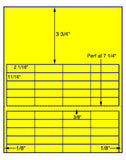 1,000 Fluorescent Yellow Laser Only sheets with Permanent adhesive