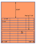 1,000 Fluorescent Orange Laser Only sheets wtih Permanent adhesive