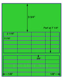 1,000 Fluorescent Green Laser Only sheets with Permanent adhesive