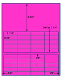 1,000 Fluorescent Pink Laser Only sheets with Permanent adhesive