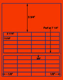 1,000 Fluorescent Red Laser Only sheets with Permanent adhesive