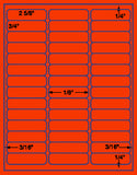 1,000 Fluorescent Red Laser Only sheets with Permanent adhesive