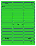 1,000 Fluorescent Green Laser Only sheets with Permanent adhesive