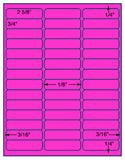 1,000 Fluorescent Pink Laser Only sheets with Permanent adhesive