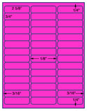 US3760-2 5/8''x3/4''-42 up on a 8 1/2" x 11" label sheet.