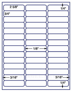 US3760-2 5/8''x3/4''-42 up on a 8 1/2" x 11" label sheet.