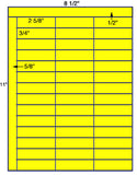 1,000 Fluorescent Yellow Laser Only sheets with Permanent adhesive