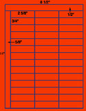 US3780-2 5/8''x 3/4''-42 up on a 8 1/2"x11" label sheet.