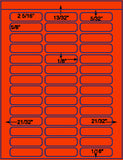 1,000 Fluorescent Red Laser Only sheets with Permanent adhesive