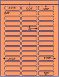 1,000 Fluorescent Orange Laser Only sheets wtih Permanent adhesive