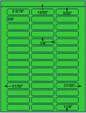1,000 Fluorescent Green Laser Only sheets with Permanent adhesive