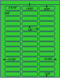 US3800-2 5/16''x5/8''- 42 up on a 8 1/2" x 11" label sheet.