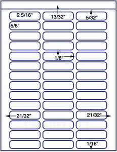 US3800-2 5/16''x5/8''- 42 up on a 8 1/2" x 11" label sheet.