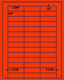 1,000 Fluorescent Red Laser Only sheets with Permanent adhesive