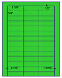 1,000 Fluorescent Green Laser Only sheets with Permanent adhesive