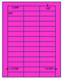 1,000 Fluorescent Pink Laser Only sheets with Permanent adhesive