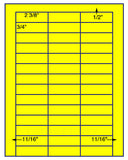 1,000 Fluorescent Yellow Laser Only sheets with Permanent adhesive
