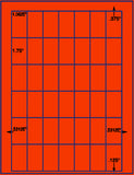 1,000 Fluorescent Red Laser Only sheets with Permanent adhesive