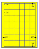 1,000 Fluorescent Yellow Laser Only sheets with Permanent adhesive