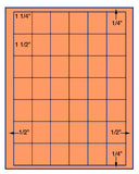 1,000 Fluorescent Orange Laser Only sheets wtih Permanent adhesive