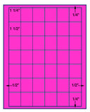 1,000 Fluorescent Pink Laser Only sheets with Permanent adhesive