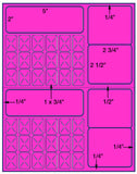 1,000 Fluorescent Pink Laser Only sheets with Permanent adhesive
