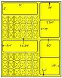 1,000 Fluorescent Yellow Laser Only sheets with Permanent adhesive
