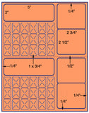 1,000 Fluorescent Orange Laser Only sheets wtih Permanent adhesive