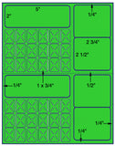 US3822-2''x5'' - 42 up on a 8 1/2"x11" label sheet.