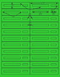 1,000 Fluorescent Green Laser Only sheets with Permanent adhesive
