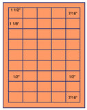 1,000 Fluorescent Orange Laser Only sheets wtih Permanent adhesive