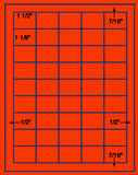 1,000 Fluorescent Red Laser Only sheets with Permanent adhesive