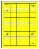 1,000 Fluorescent Yellow Laser Only sheets with Permanent adhesive