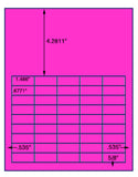 1,000 Fluorescent Pink Laser Only sheets with Permanent adhesive