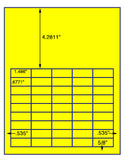 1,000 Fluorescent Yellow Laser Only sheets with Permanent adhesive