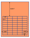 1,000 Fluorescent Orange Laser Only sheets wtih Permanent adhesive