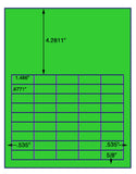 1,000 Fluorescent Green Laser Only sheets with Permanent adhesive