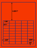 1,000 Fluorescent Red Laser Only sheets with Permanent adhesive