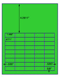 US3831-1.486''x.6771''-45 up on a 8 1/2" x 11" label sheet.