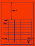 US3831-1.486''x.6771''-45 up on a 8 1/2" x 11" label sheet.