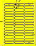 US3833-2.5''x.5625''-45 up on a 8 1/2"x11" label sheet.
