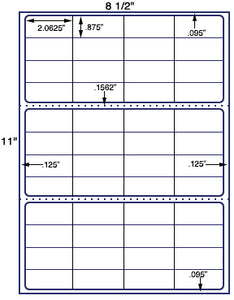 US3838-2.0625''x.875''-48up on a 8 1/2"x11"label sheet.