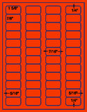 1,000 Fluorescent Red Laser Only sheets with Permanent adhesive